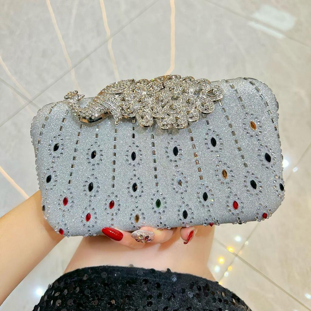 Bolso de Mano de Noche con Pedrería para Damas - Bolso Cruzado con Fragancia Estilo Francés - Bolso de Hombro Moderno