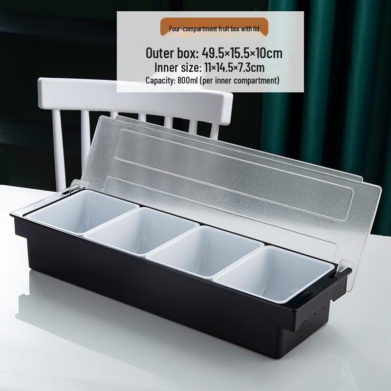 Zhishi Commercial Bar Divided Fruit Container with Lid