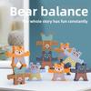 Wooden Bear Balance Stacking Toy For Kids Development And Hand Eye Coordination