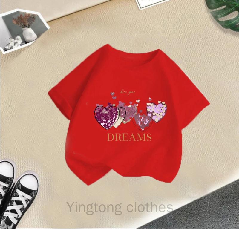 Girls T-shirt Short-sleeved Bottoming Shirt New Summer Fashion Children's Half-sleeved Top Children's Clothing Cotton
