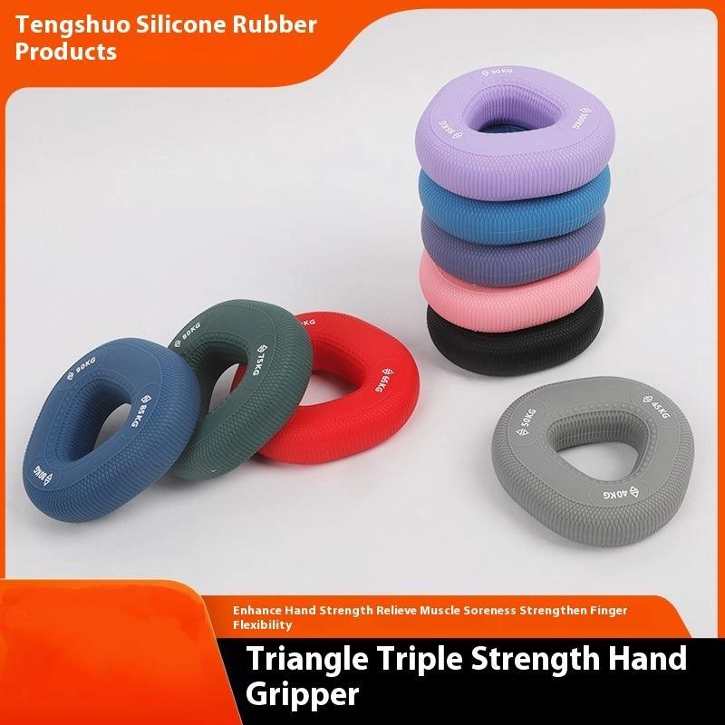 1Pc Silicone Hand Strengthener Ring 220Lbs Carpal Exerciser Finger Wrist Expander Grip Strength Workout Gripper For Hands