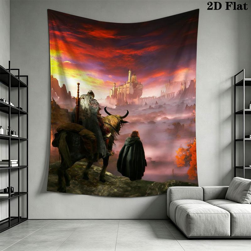 Elden Ring Ash Wall Hanging Printed Fabric Blanket Decorative Tapestries for Bedroom Living Room Home Decor