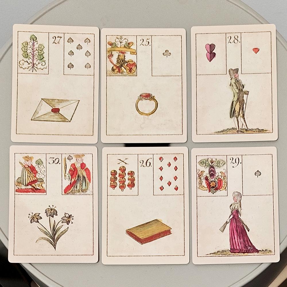 36 Card Fortune Telling Set Ur-Lenormand Oracle Cards Vintage 18th Century Divination Deck