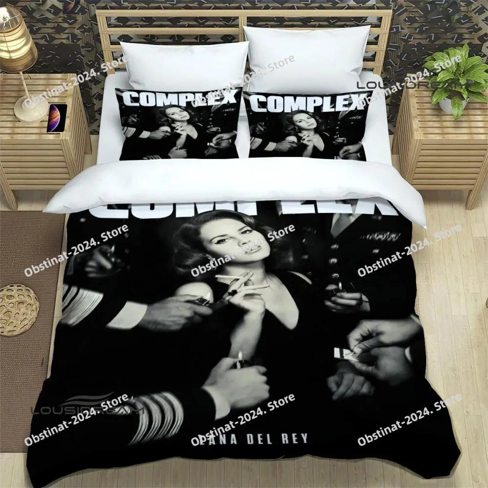 Lana Del Rey Bettwäsche Set Druck Mit Kissenbezug Bett Weiche Bettdecke Weich Einzel Doppel Queen Super King-Größe Abmessungen Abmessungen Luxuriöses Geburtstagsgeschenk