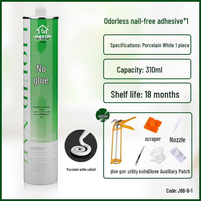 Mildew-Proof Nail-Free Adhesive for Glass, Tile, Woodwork, Sealant & Waterproofing in Kitchens & Bathrooms
