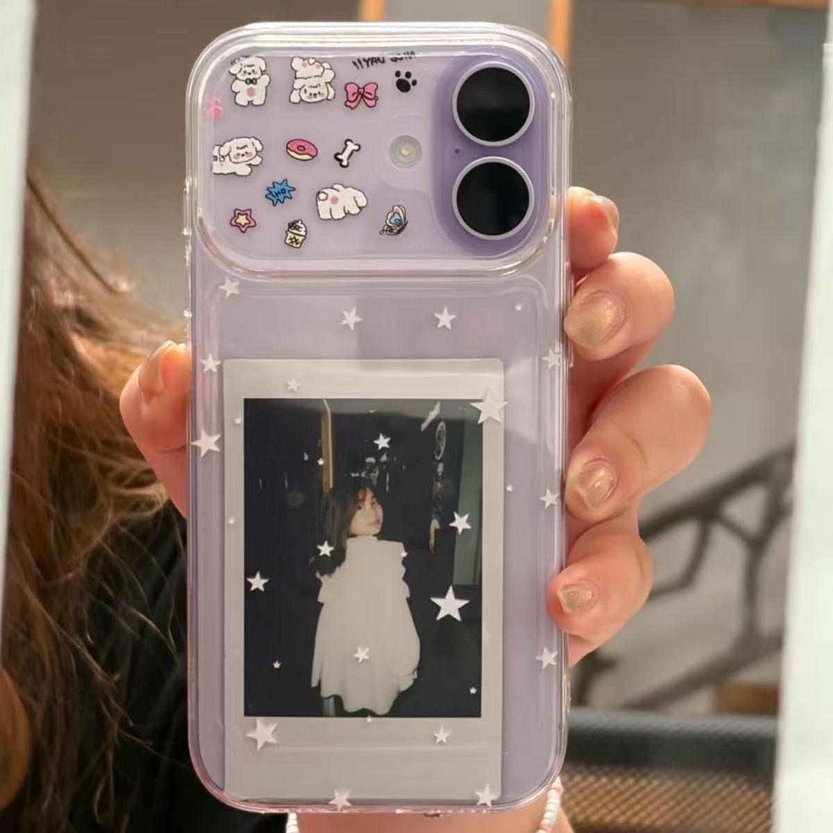 Large Puppy Donut Window Soft Phone Case for Apple iPhone 17 Pro Max, 16, 15, 14 Pro Apple 15 Plus