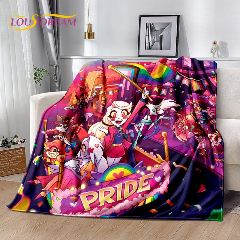 2025 H-Hazbin Hotel Charlie Cartoon Soft Blanket,Soft Throw Blanket for Home Bedroom Bed Sofa Picnic Travel Cover Child Gift