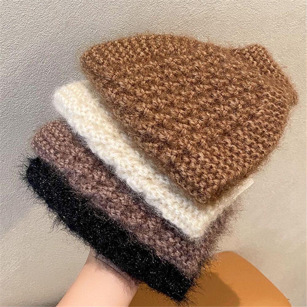 Soft Knitted Ear Muffs Stretch Postpartum Hat Fashion Head Wraps  for Women Girls