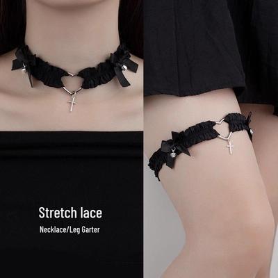Newcomer Special: Heart-Shaped Garter & Choker Necklace Set