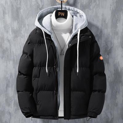 Cotton Coat Men's Winter New Trendy Handsome Windproof Cold-resistant Warm Loose Large-size Hooded Cotton Coat Clothing