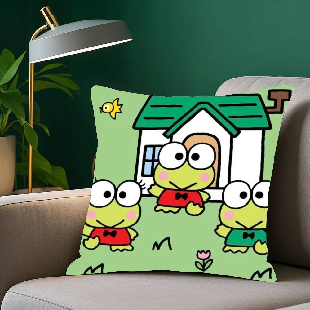 Frog Cartoon Fairy Tale Pillow Case Sofa Cushion Cover Room Home Decoration