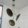 Modern Raw Brass Sputnik Chandelier 3-Light Domed Pendant Home, Office Decor
