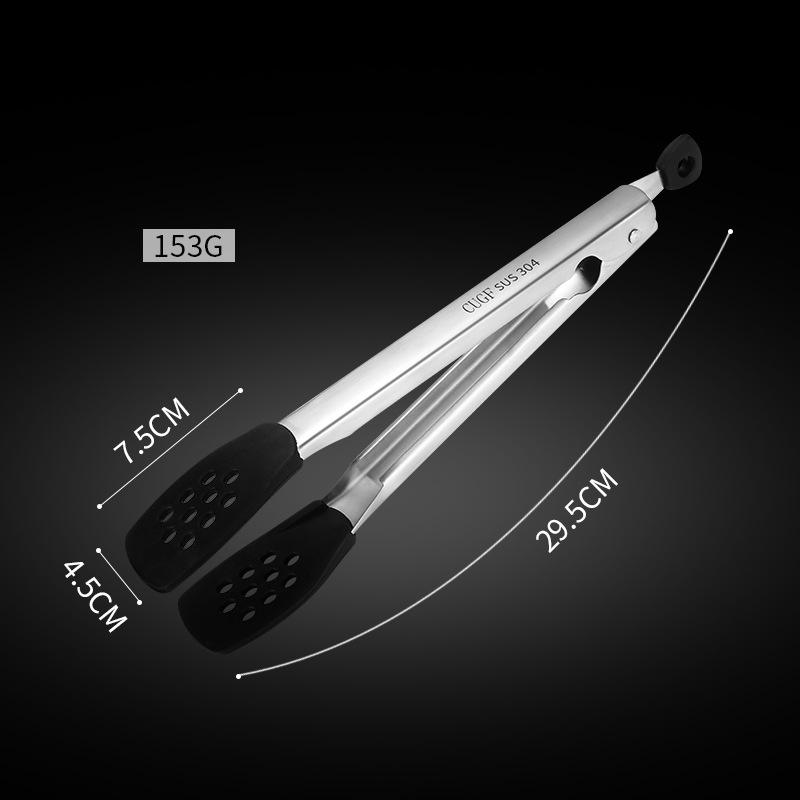 1pcs 304 Stainless Steel Steak Clip High Temperature Household Fried Steak Clip Kitchen Food Clip Barbecue Clip