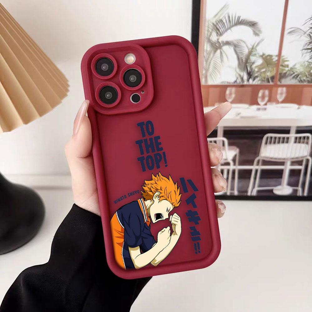 H-Haikyuu Schulvolleyball Handyhülle Für iPhone Apple 17 AIR 16 16E 11 12 13 14 15 XR Plus Pro Max DIY Hülle Stoßfeste Abdeckung