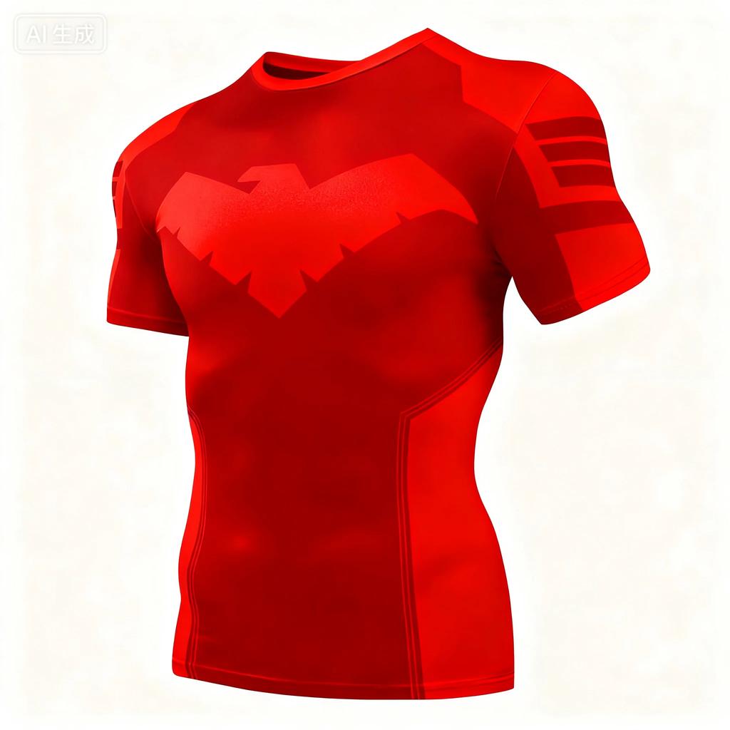 Night Wing 3D Print Boxing Training Men T-shirt Summer Daily Outdoor Sports Fitness Casual Quick-drying Breathable Short-sleeve