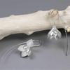 S925 Sterling Silver Earrings Elegant Magnolia Flower Drop Earrings Natural