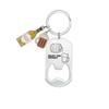 Exquisite Stainless Steel Lettering Keychains Creative Beer Bottle Opener Keyring Men Car Trinket Accessories Father's Day Gifts