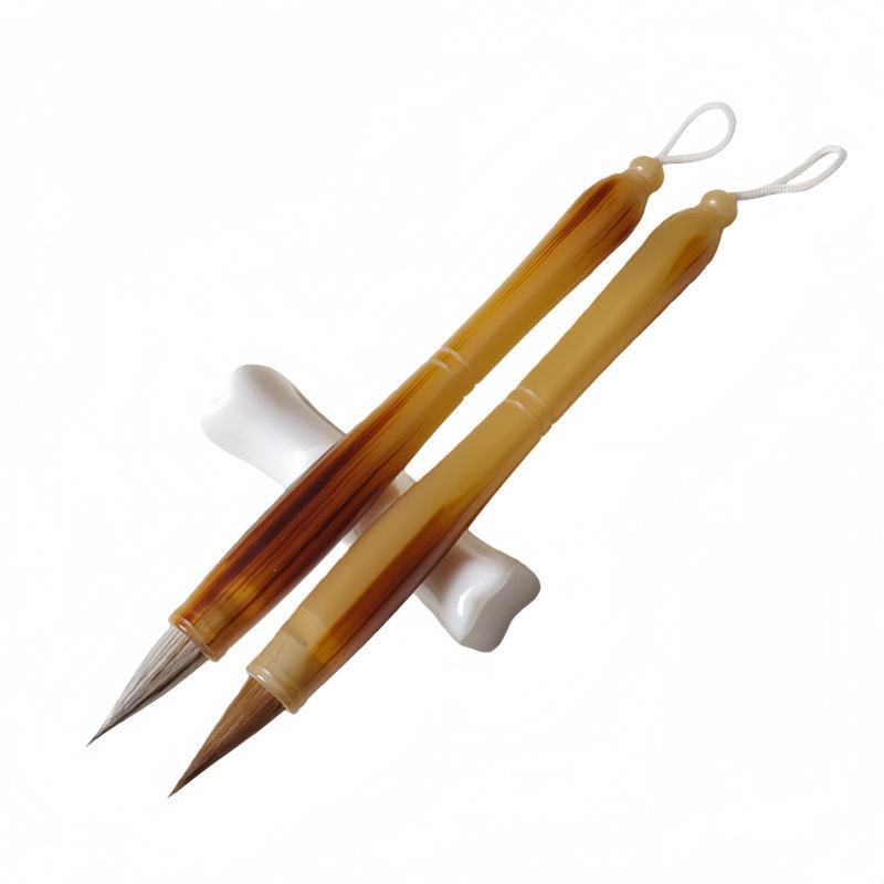 Small Case Pen Wolf Hair Snow Fox Hair Small Case Brush Study Four Treasures Small Case Calligraphy Brush