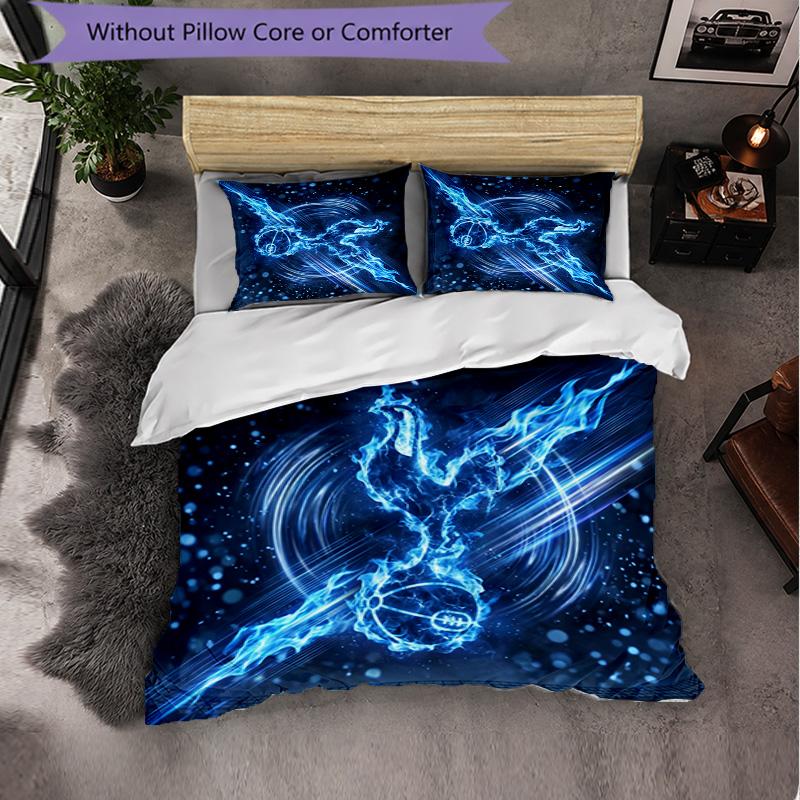 Tottenham Hotspur Pattern 3 Pieces Bedding Set Soft Microfiber Duvet Cover with Pillow Cases for Bedroom
