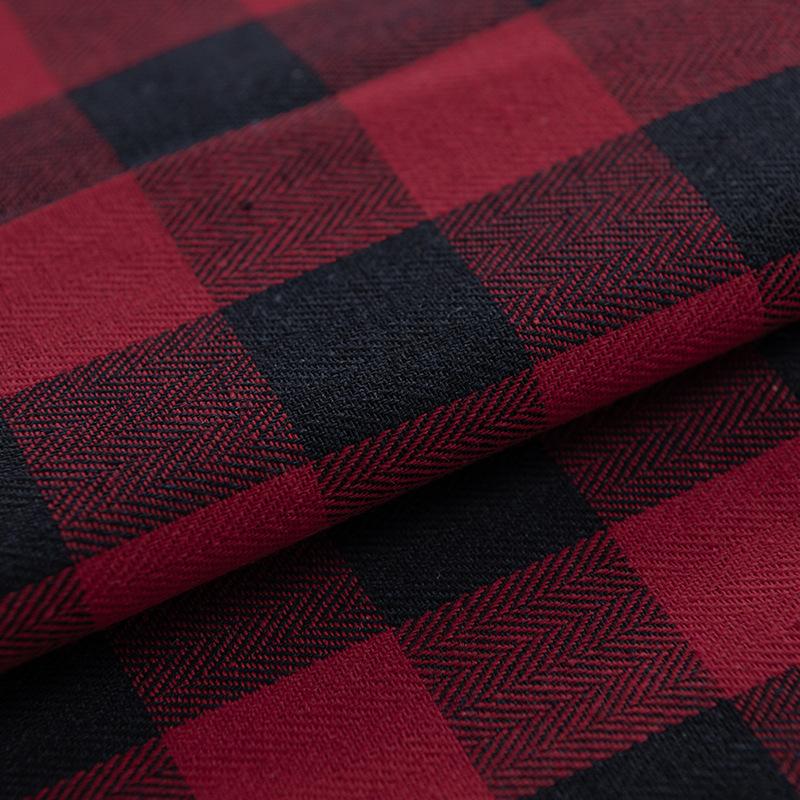 Curtains Nordic Style Plaid Curtains Christmas Finished Curtains Wear Rods