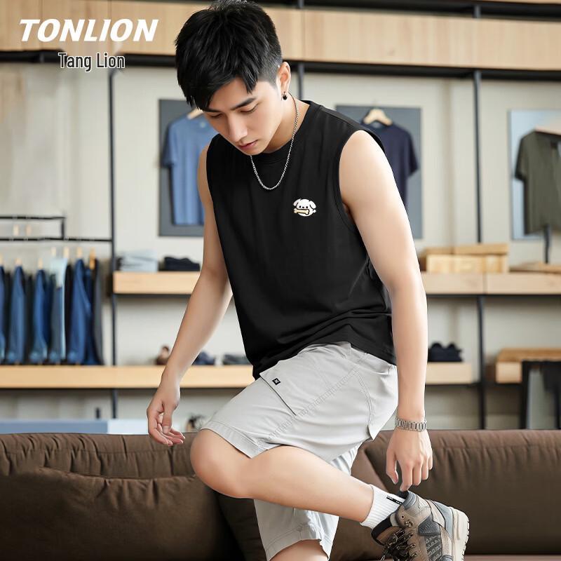 

TonLion Men s Casual 100% Cotton Sleeveless Vest 2XL