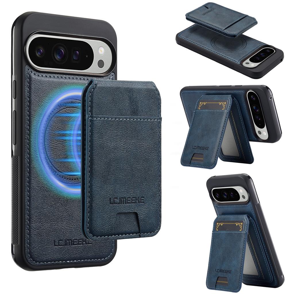 LC.IMEEKE L3 For Google Pixel 10 Pro/10/9 Pro/9 Magnetic Case Detachable Card Holder Leather TPU Mobile Cover