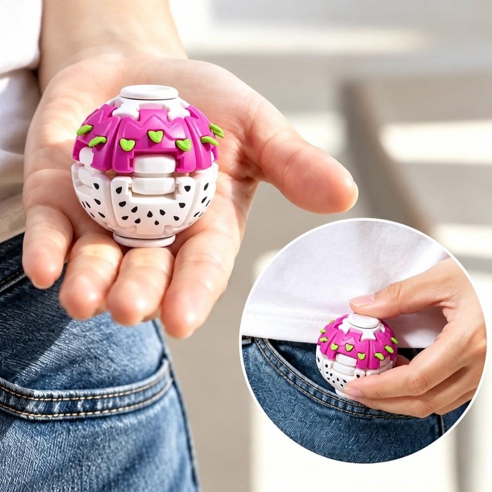 Fruit Shape 3D Printed Ball Stress Relief Fidgets Ball Creative Press Rotate Ball Christmas