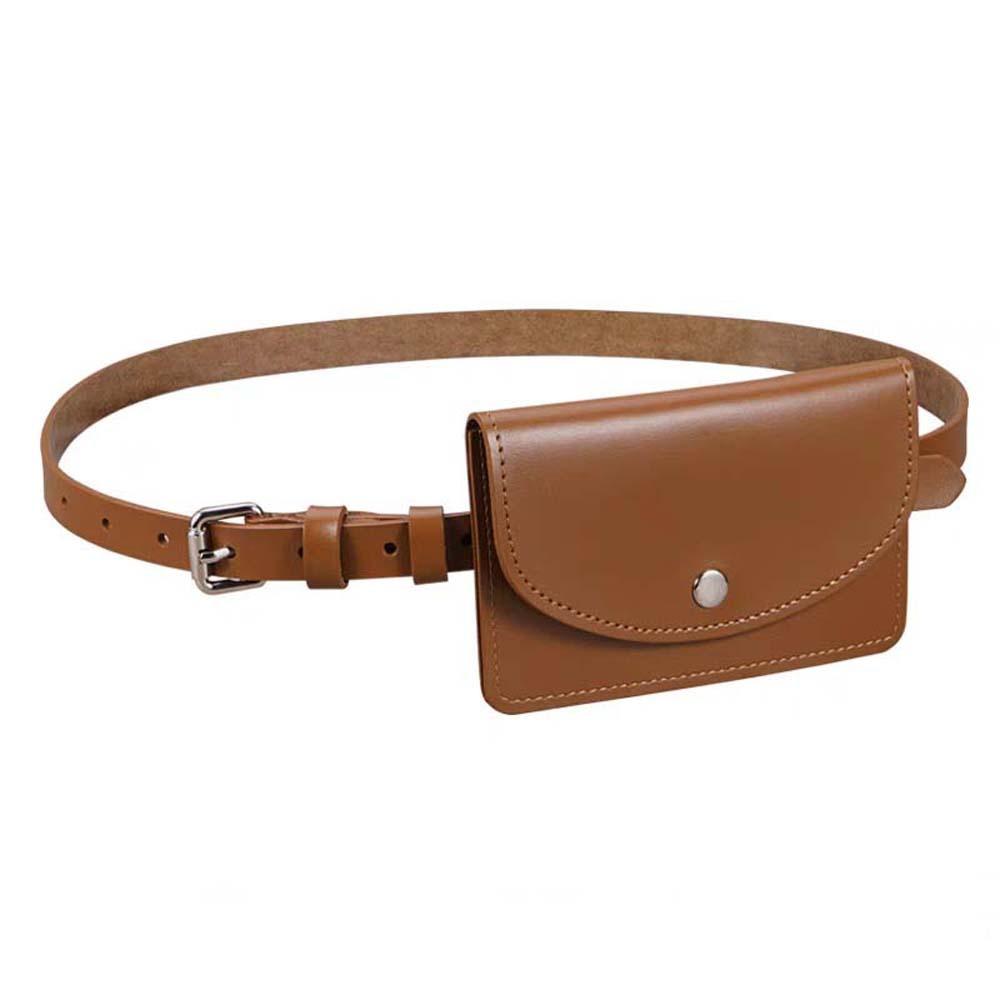 2 in 1 Waistband Waist Bag Detachable PU Leather Coin Purse Simple Waist Belt With Bag  Work