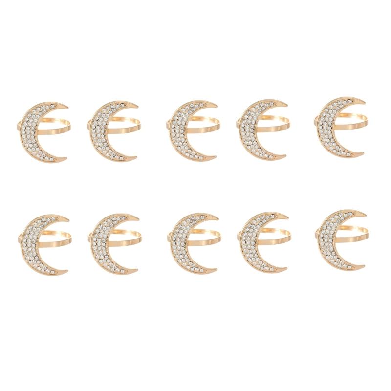 Sun Moon Pattern Napkin Fasteners Rustproof Metal Tableware Accessories Elegant Dinner Party Napkin Holders