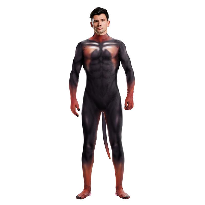 

Хэллоуин Косплей Мужчины Длинный Рукав Zenti Party Боди Пижама Семья Животных Леопардовый Принт Комбинезон Длинный Рукав Дикие Наряды M