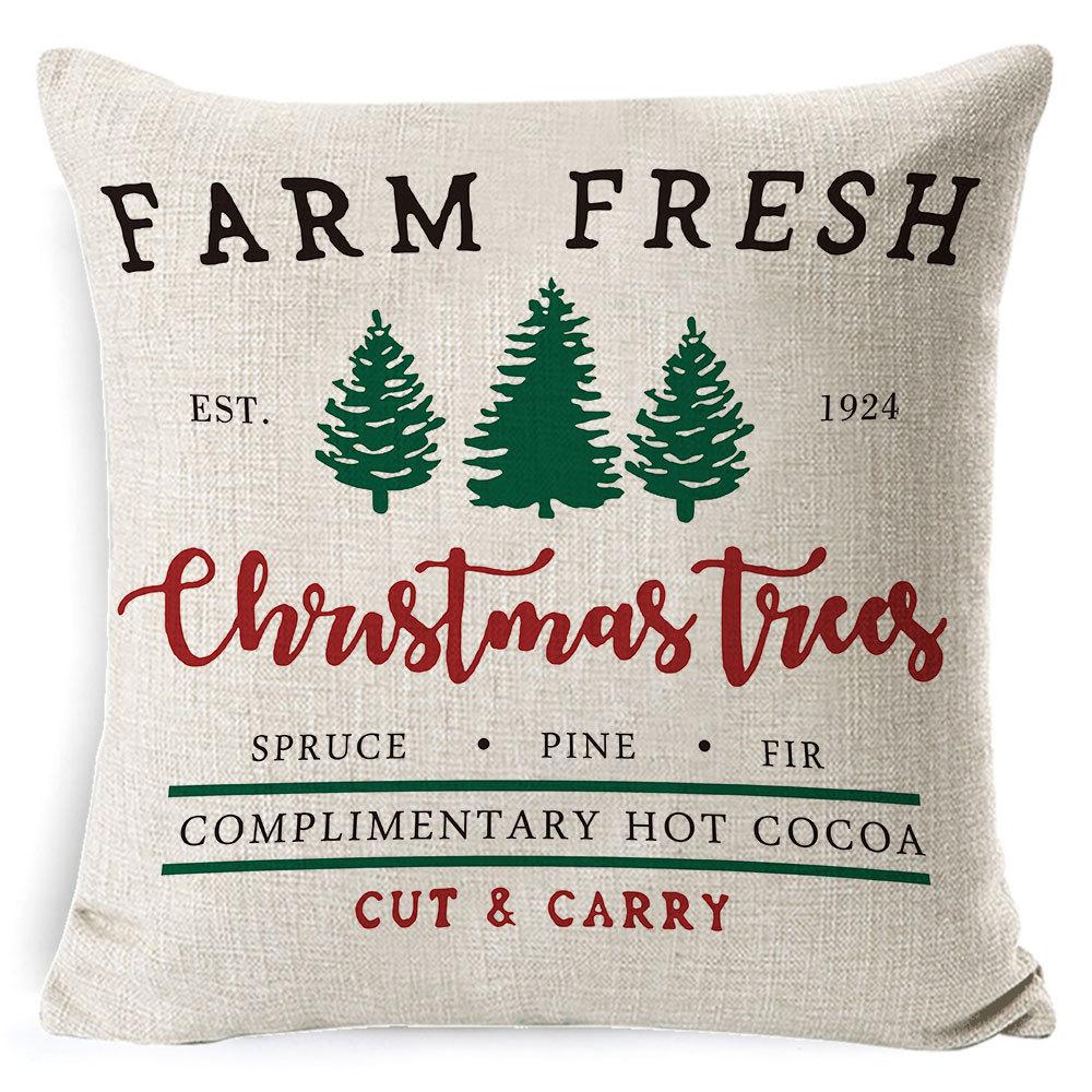 Christmas Pillowcase Gray and White Plaid Office Lumbar Support Home Bedside Cushion Car Neck Cushion