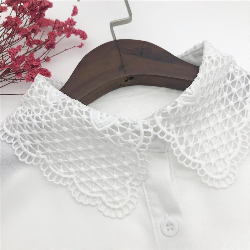 Fashion Womens Solid Color False Collar Casual Fake Collar Business Formal Lapel Detachable Half Shirt Blouse Dickey Collar