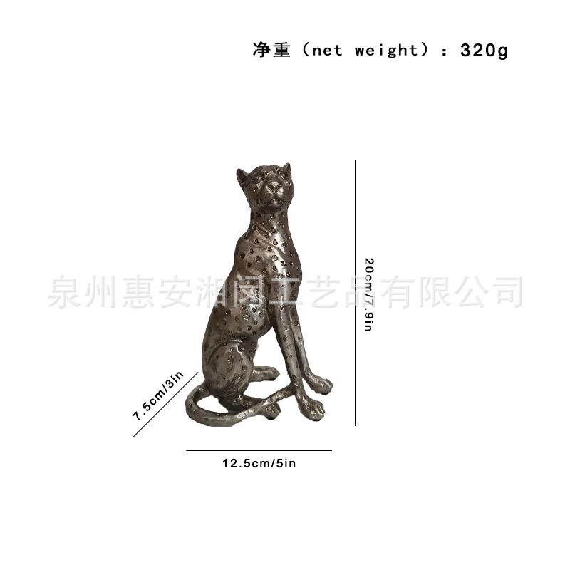 Leopard Resin Craft Home Office Desktop Decoration Tea Pet Ornament Antique Standing & Crawling Styles Available Hot Sale