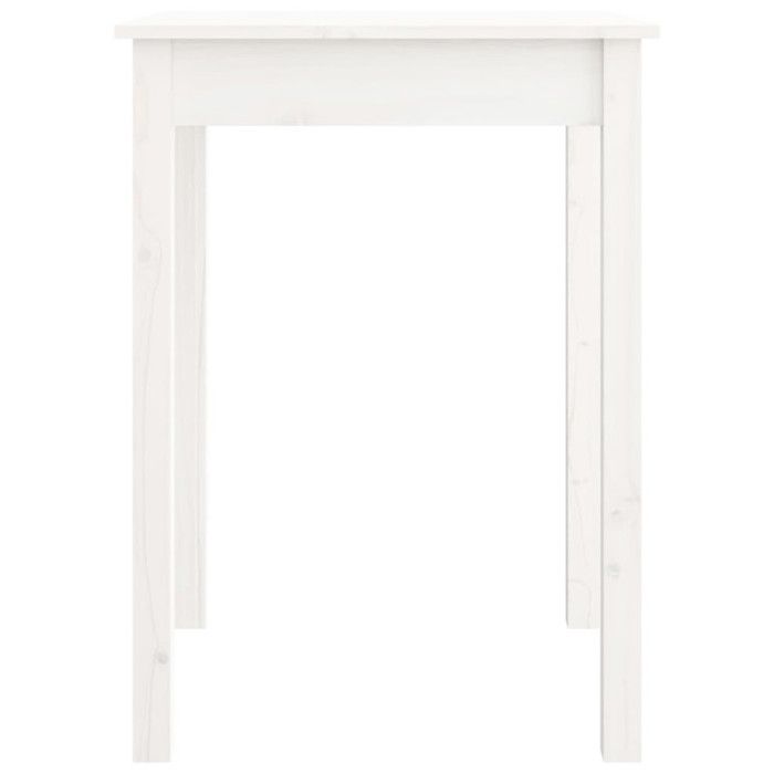 VidaXL Table à manger Blanc 55x55x75 cm Bois massif de pin 814255