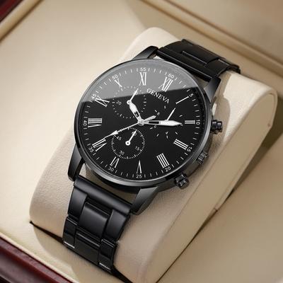 Fashion Mens Business Watches Luxury Quartz Wrist Watch for Man Black Clock Relogio Masculino Reloj Hombre