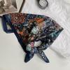 70 double-sided silk scarf, small square scarf, scarf, white rose linen silk scarf, new high-end scarf, shawl cover.