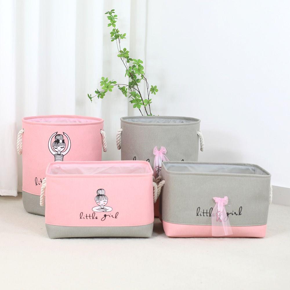 Cartoon Laundry Hamper Space Saving Toy Basket Washing Organizer Foldable Basket  Sundries Storage