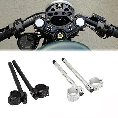 HANSWD Fork Clip-On Handlebar CNC Risers for 1969-1982 Honda, Suzuki, and Yamaha (36mm Regular Handlebars)