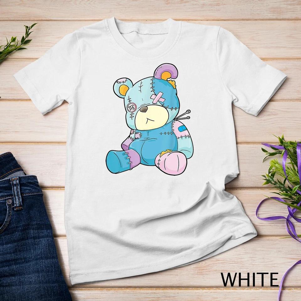 Pastel Goth Teddy Bear Nu Goth Menhera Kawaii Anime Unisex T-shirt 10 S
