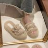 2025 Autumn and Winter New Thick-soled Fluffy Slippers Outer Wear Women's Versatile Fashion Soft Bottom Light Luxury Light Stepping On Shit Feeling