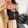 Fashion Solid Color Simple Crocodile Letters Tassel Casual Atmosphere Shoulder Handbag Bag For Women