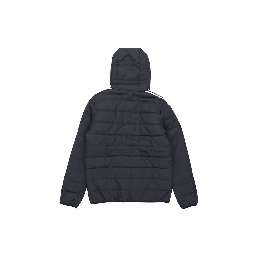 Adidas Neo Three Stripe Sports Casual Hooded Cotton Jacket Winter Men Jacket Black H14197