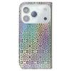 For iPhone 17 Pro Max Stand Case Dazzling Flower Leather Phone Cover with Wrist Strap