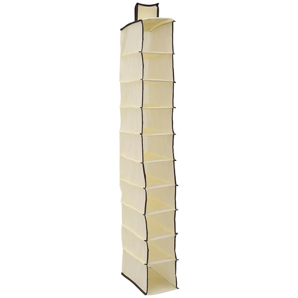 Durable All-Purpose Cover with 10 Layer Hanging Bag for Shoe Storage Drawer Box Organizer