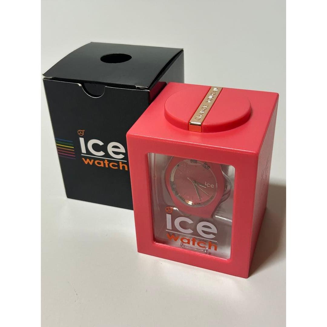 Used ICE WATCH / Pink analog wristwatch with box / New, unused item