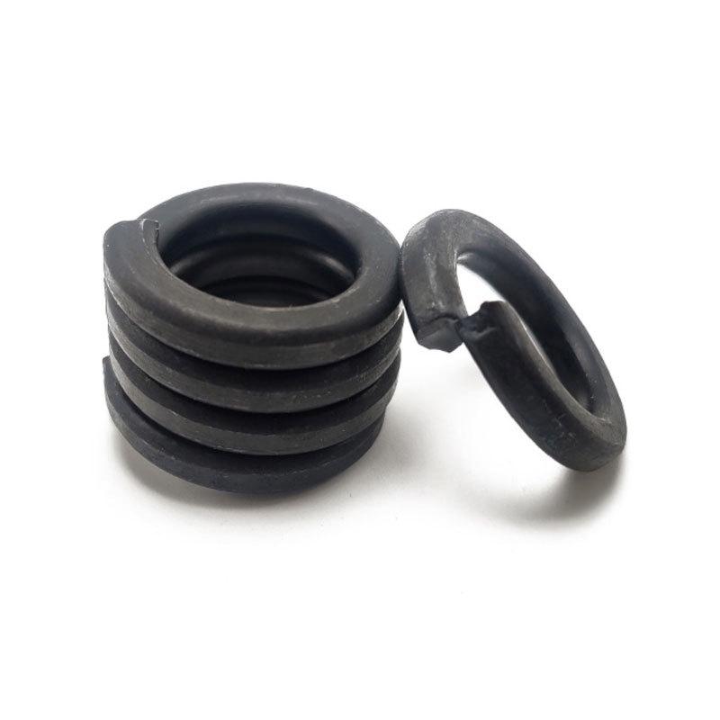 High Strength Elastic Spring Washer - Blackened, Open Type, Anti-Loosening Washer Hardware