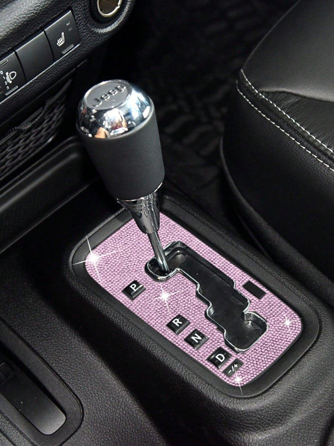 

1Pc Crystal Gear Shift Panel Cover, Rhinestone Embellished, Premium SUV/Truck Interior Upgrade, Easy Installation, Durable & Pro розовый