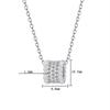 S925 Sterling Silver Moissanite Pendant Necklace – Slim Waist Design with Micro-set Diamonds