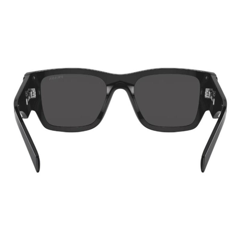 Prada Fashionable and High-end Triangular Logo Design, Acetate Fiber, Square Sunglasses, Unisex Couple Style, Black