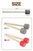 AllBright Bass Drum Mallets, Percussion Mallets for Performance, Wooden Bass Drums, Set of 2 (Gray)
